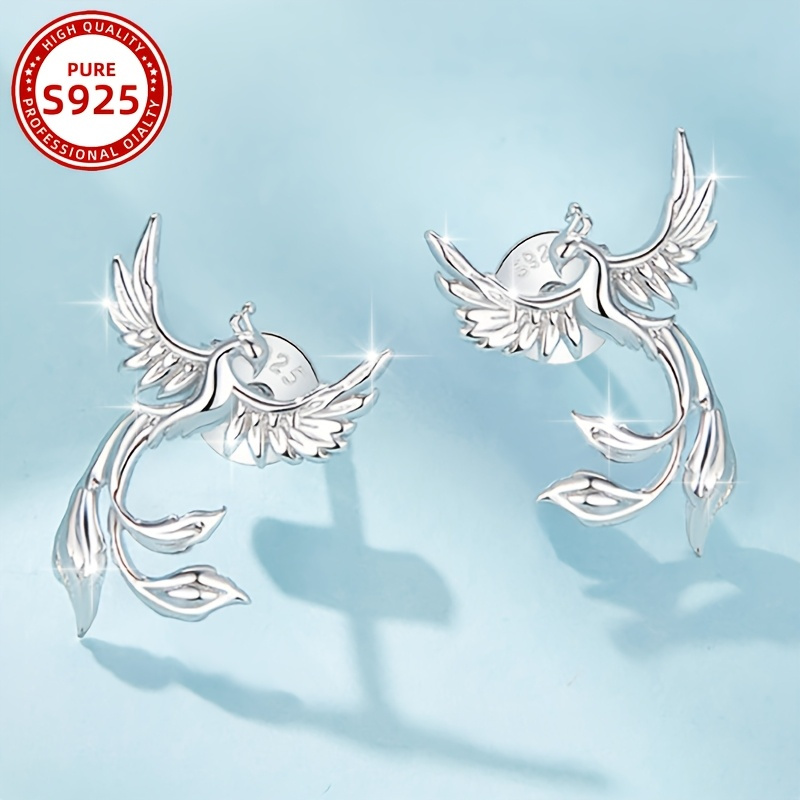Women's S925 Silver Confident Charm Phoenix Fashion Earrings